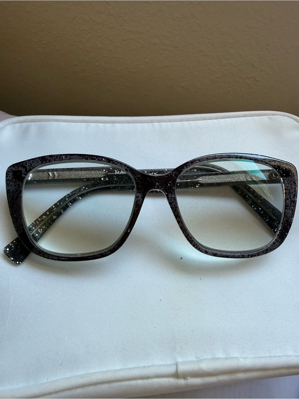 Marc Jacobs MARC 428 Glitter Eyeglass Frames Rx Glasses Black Silver